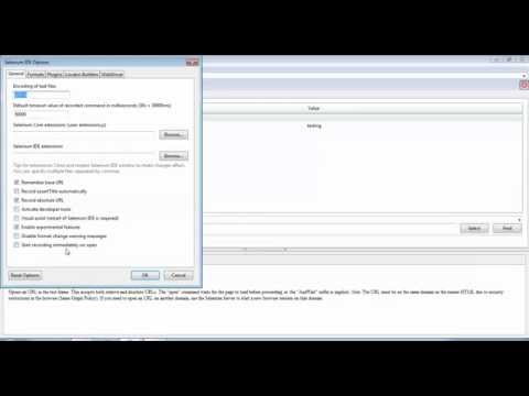Selenium IDE Settings (Record Absolute URL)