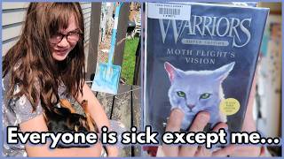Day In The Life Taking Care of Sick Kids | Walmart Haul, Library Book Haul