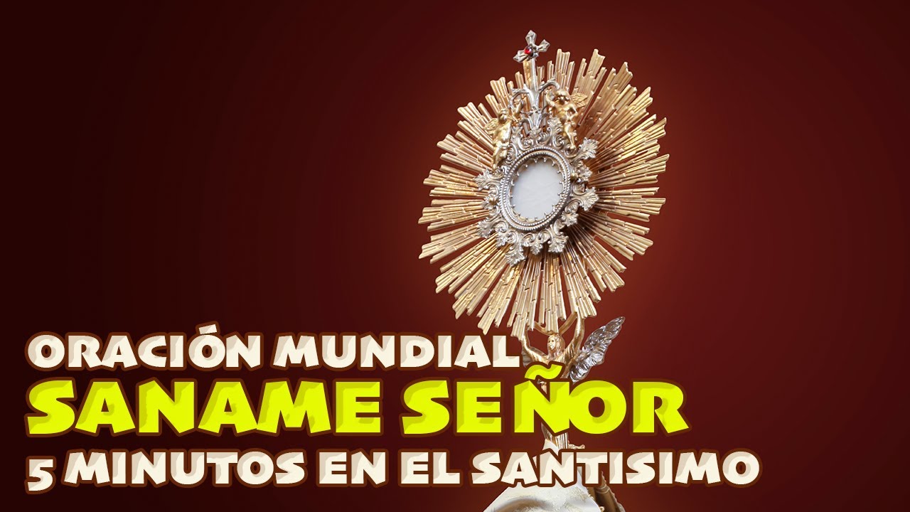 Sáname señor 🙏 Oración mundial - 5 minutos en el Santísimo - YouTube