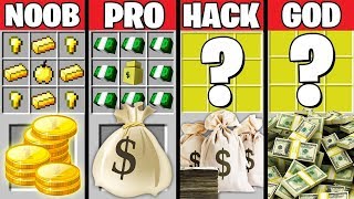 Minecraft Battle: Noob vs PRO vs HACKER vs GOD : SUPER BANK CRAFTING Challenge / Animation