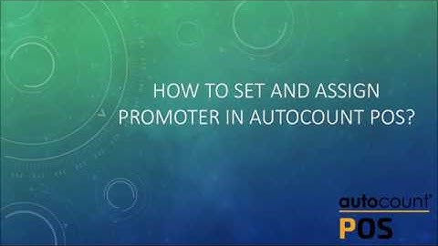 How to set and assign Promoter in AutoCount POS ?