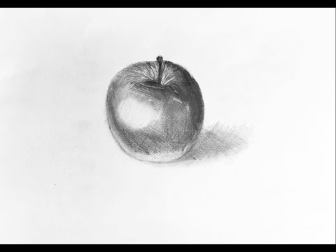 How to Draw An Apple with PENCIL for BEGINNERS - YouTube