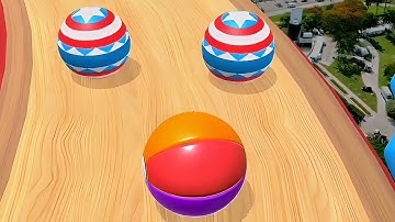 Rolling Balls 3D Sky Race Gameplay Level 14