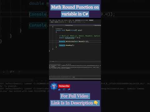 Math Round Function on variable in C#