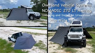 Overland Vehicle Systems NOMADIC 270 LT AWNING and WALLS on My Jeep Wrangler JL with Ursa Minor J30
