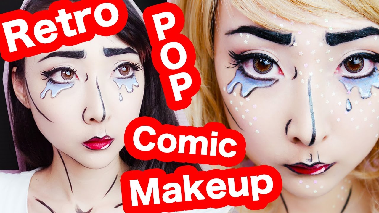 Halloween Makeup POP Retro Comic Makeup YouTube