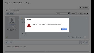 vBulletin 5 Plugin: Stop Links in Posts