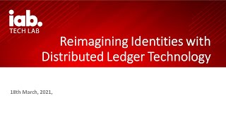 Reimagining Identities with Federated Learning and Distributed Ledger Technology Webinar