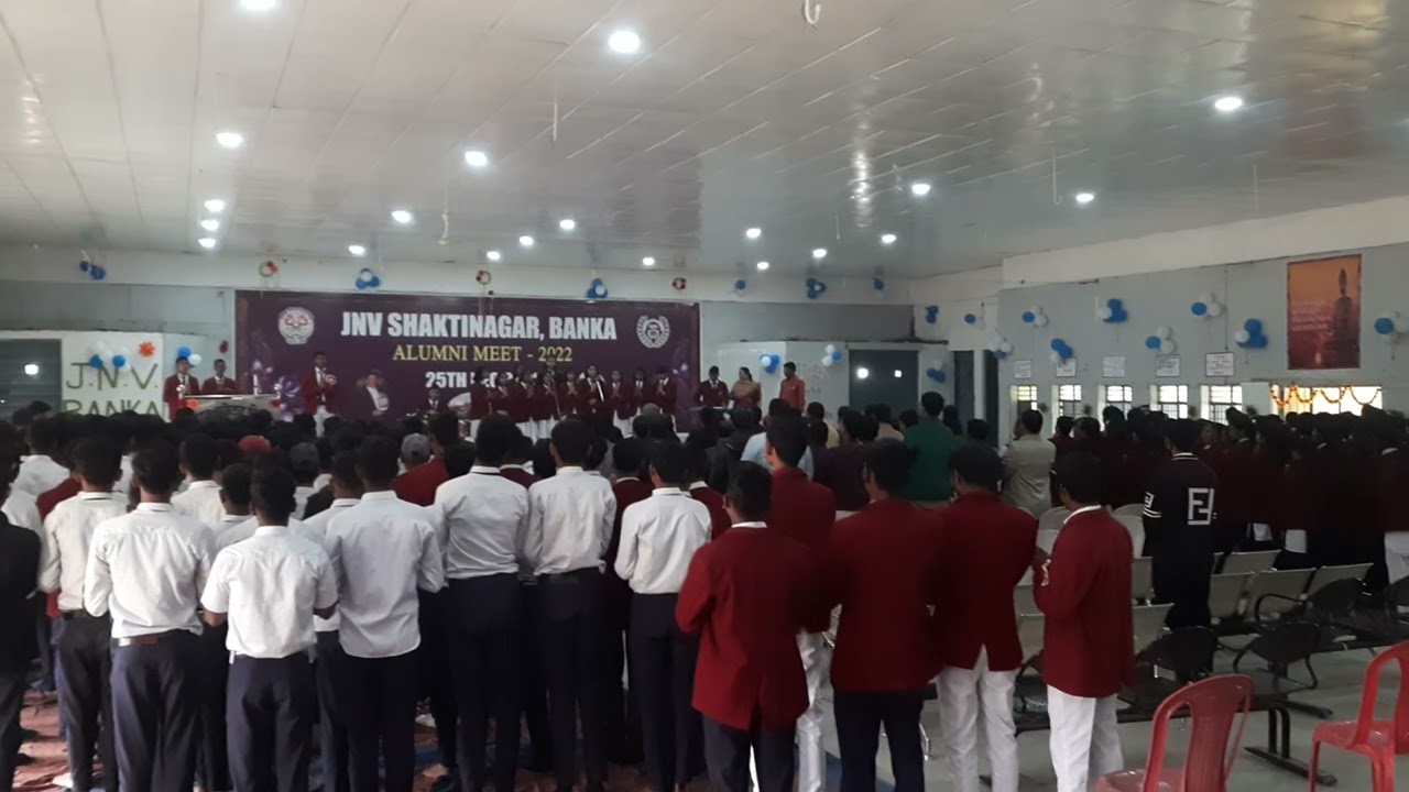 jnv shaktinagar banka..alumni meet 2023.....morning assembly