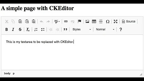 Add interactive text area in website .(how to implement Ck-EDITOR 5)