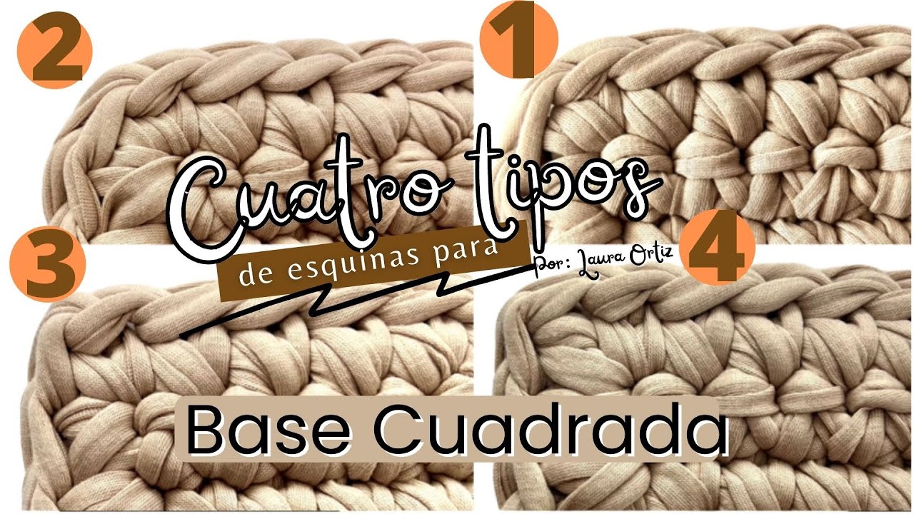 Cuatro (4) tipos de esquinas para tu base cuadrada o rectangular - Paso a Paso