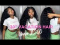 INSTALL 30” DEEP WAVE CURLY AMAZON WIG | SUPER AFFORDABLE VACATION HAIR