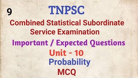 TNPSC, CSSE, Probability