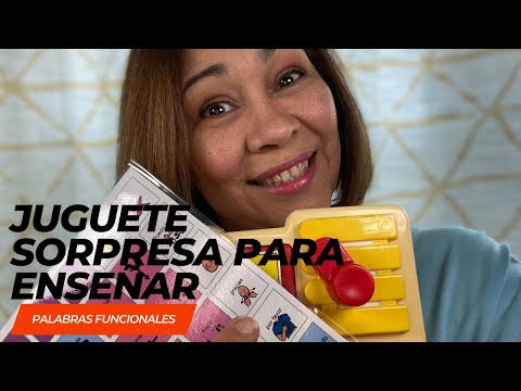 Juguete sorpresa para enseñar palabras funcionales