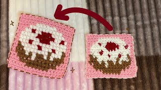 HOW TO CROCHET PIXEL ART : An easy way to pixel grid on single crochet with cross stitch