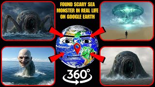 VR 360° - Found Scary Sea Monster in real life on Google Earth!