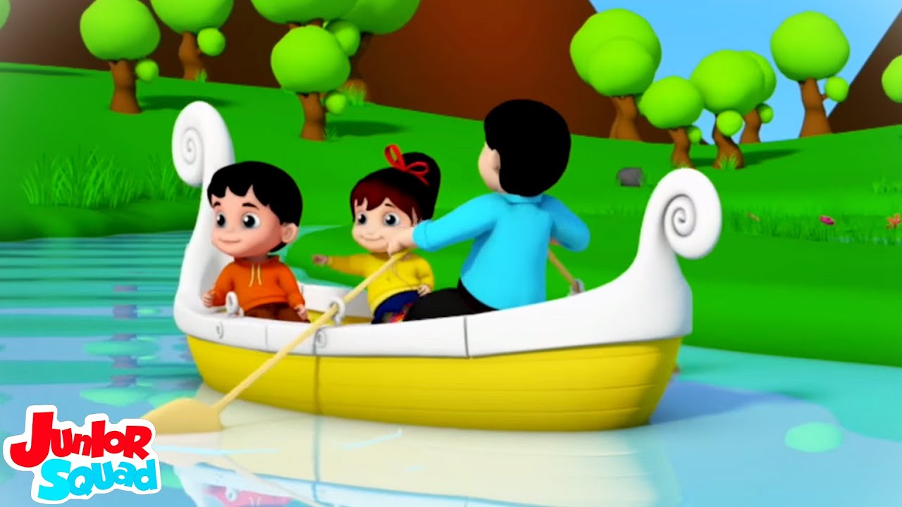 Reme reme reme seu barco | Musica infantil Portuguesa | Pré escola | Junior Squad | Desenhos animado