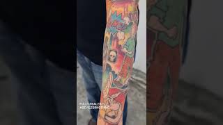 Cartoon Tattoos | cartoon character tattoo | cartoon tattoo ideas | hand tattoos for men | comics