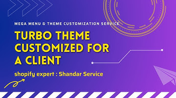 Shopify Portfolio Work | Shopify Mega Menu Turbo Theme Customization #shopify #shopifydropshipping