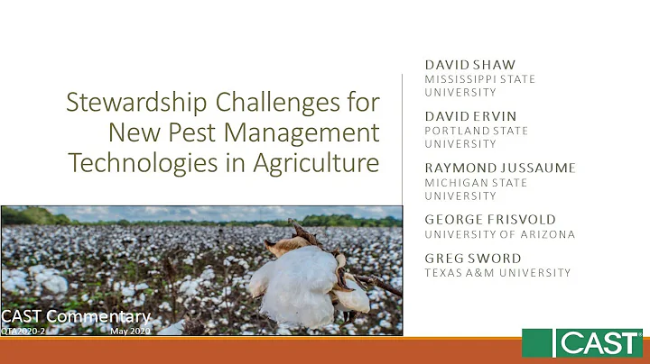 CAST Webinar - Stewardship Challenges for New Pest...