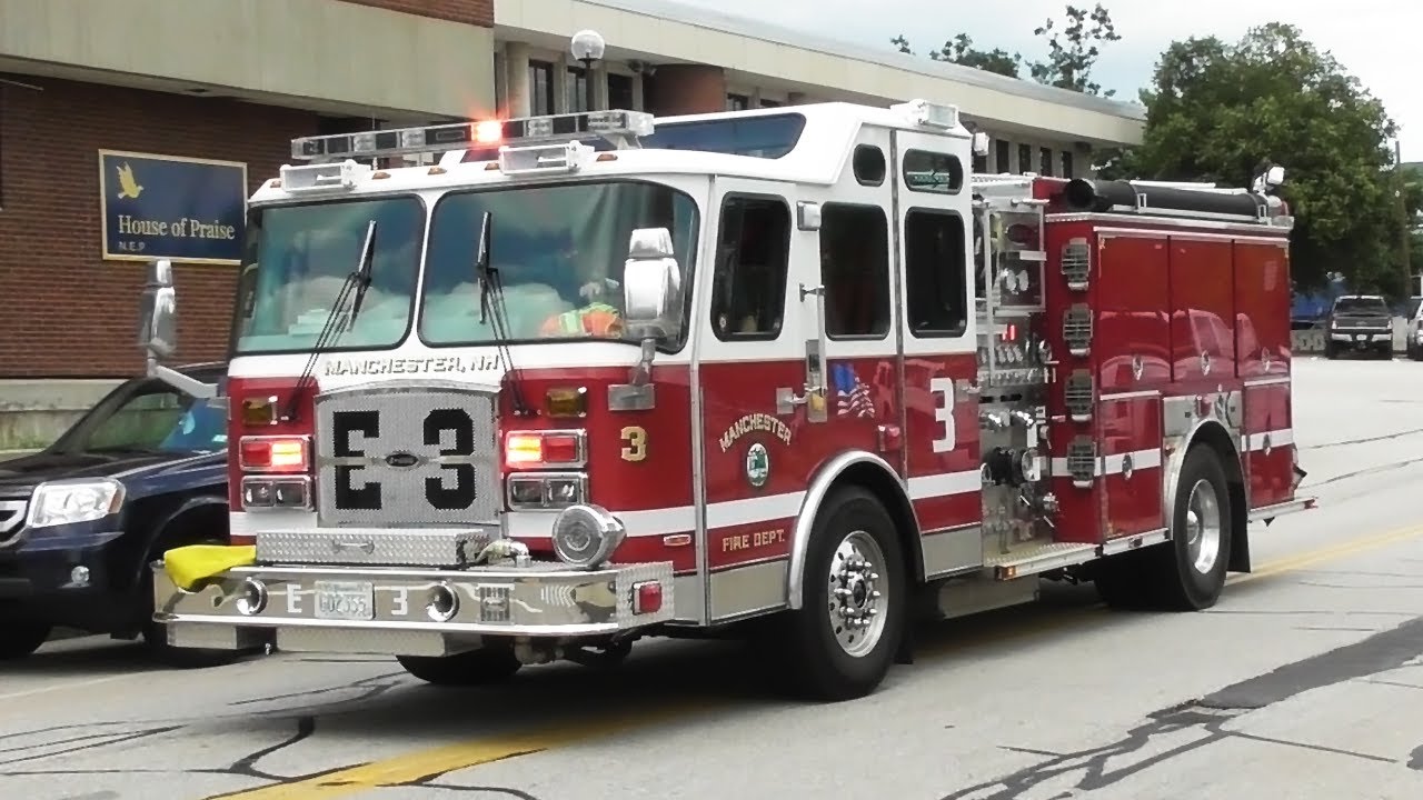 Manchester, NH Fire Department Engine 3 Responding YouTube