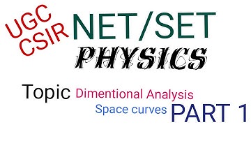 CSIR NET/SET PHYSICS Malayalam Dimentional Analysis,Part 1