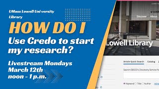 How do I use Credo to start my research?