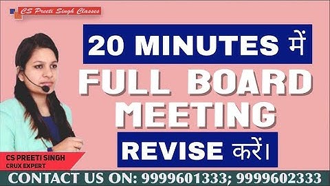 Company Law I CS Executive  June 2023 I Board Meeting   Super Fast revision I CS executive Best CS