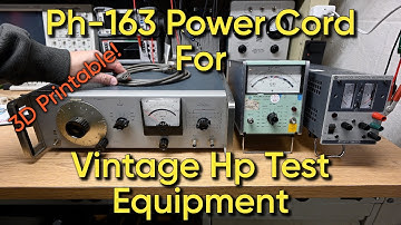 3D-printbaar netsnoer voor vintage Hewlett Packard (HP) testapparatuur uit de jaren 60