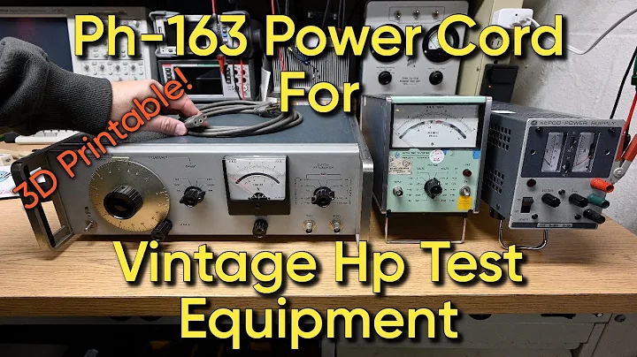 3D Printable Power Cord for vintage 1960's Hewlett Packard (HP) Test Equipment