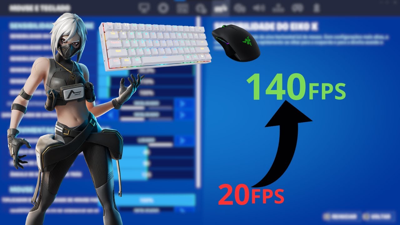 MINHAS CONFIGURAÇÕES JOGANDO FORTNITE NO TECLADO E MOUSE - YouTube