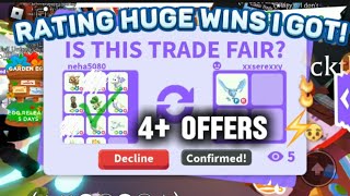 4+ OFFERS 💥👏 || HUGE WINS || ADOPT ME || ROBLOX
