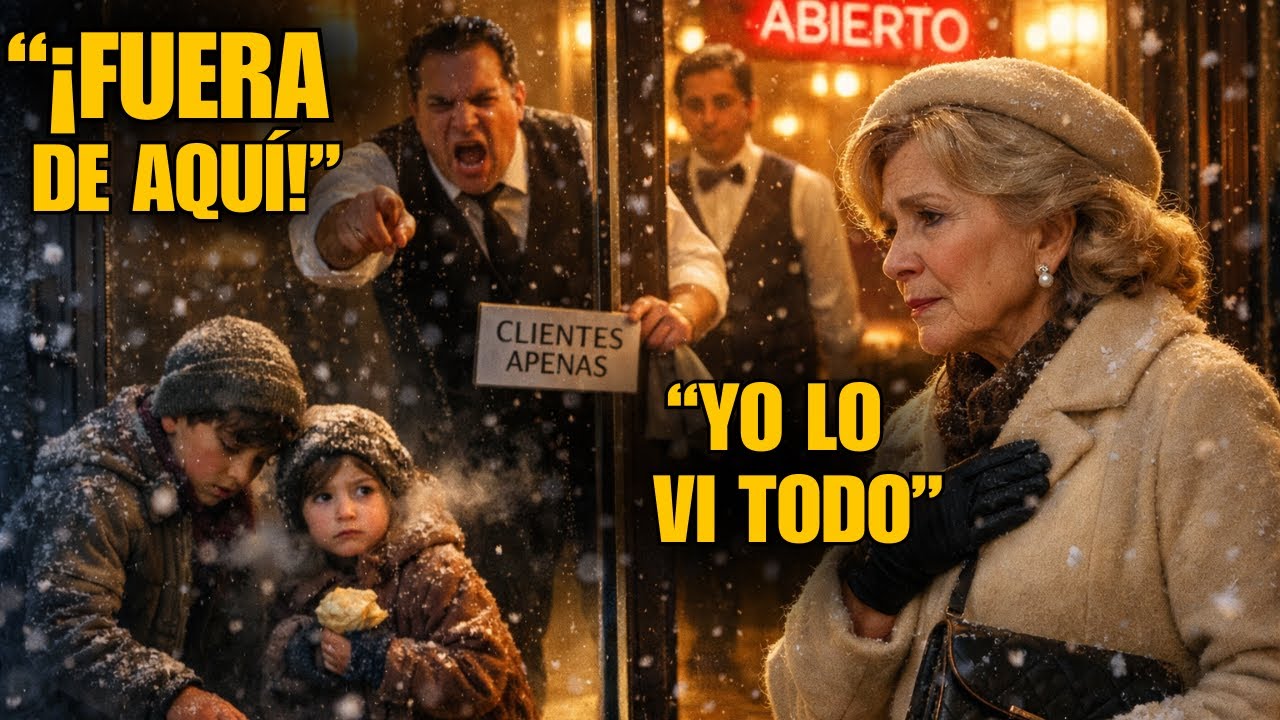 Encontré A Dos Niños Congelándose En La Nieve... El Encargado Quiso Echarlos, Pero Yo Abrí La Puerta