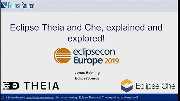 Eclipse Theia and Che, explained and explored!