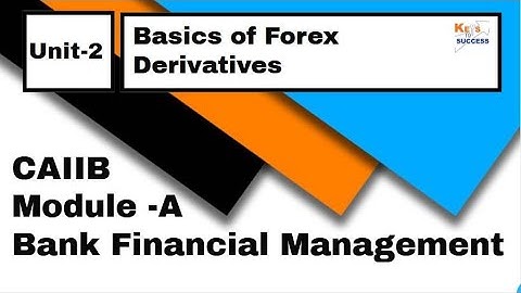 CAIIB BFM Module A Unit 2: Basics of Forex Derivatives