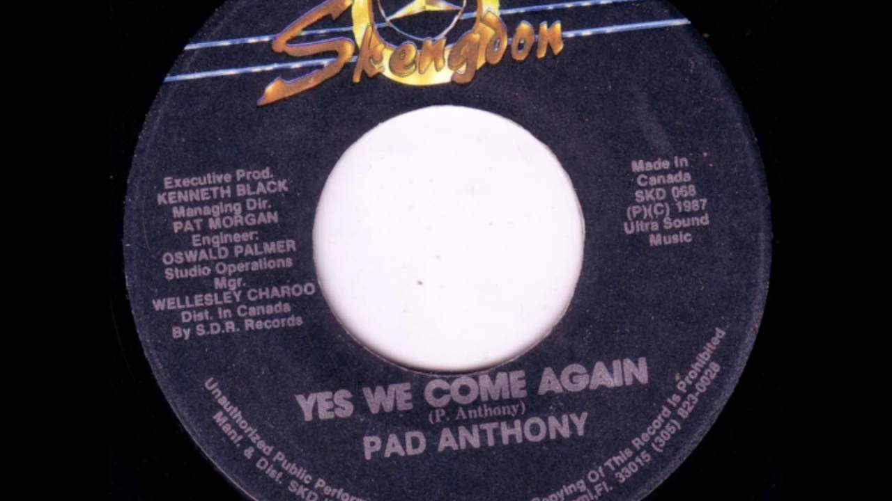 レア YES WE COME AGAIN / PAD ANTHONYレゲエ Pad Anthony – Yes We Come Again – Vinyl (7