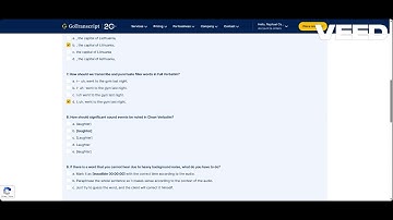 Go Transcript test answers English today October 14 2025