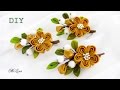 ЗАЖИМЫ-ВЕТОЧКИ, МК / DIY KANZASHI SPRING FLOWER HAIR CLIP