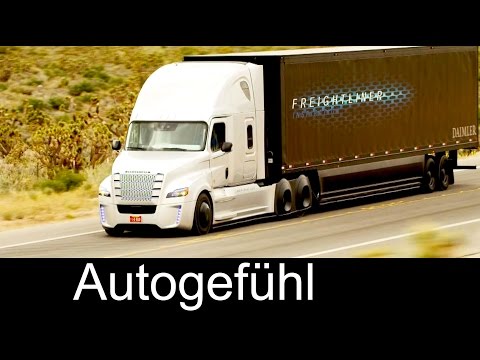 Autonomous driving Freightliner Inspiration Truck on US roads - Daimler Future Truck for real