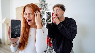 BREAKING MY WIFE'S PHONE, THEN SURPRISING HER WITH IPHONE 15 PRO MAX
