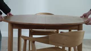 Lucia Oak Round Extendable Dining Table 1 3m by Murphy Home