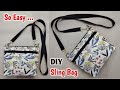 DIY Sling Bag for Daily Use - VERY EASY | Shoulder bag making at home | Crossbody bag sewing | Bags