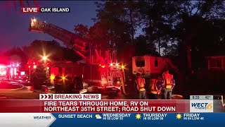No injuries reported following Oak Island fire that destroyed home