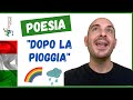 Una POESIA italiana per te! | "Dopo la pioggia" di Gianni Rodari | Impara l'italiano con la poesia