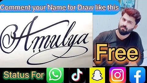Amulya Name Signature Calligraphy Status | How to Cursive write with cut Marker #amulya @amulya