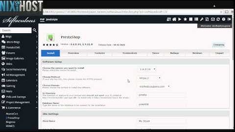 Instaling Prestashop with Softaculous in cPanel