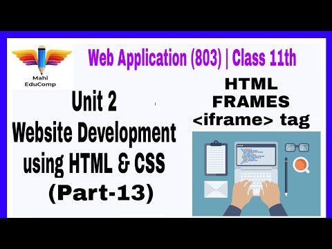 Class 11th 803 | Unit-2 Web development using HTML & CSS (Part-13) | HTML Frames