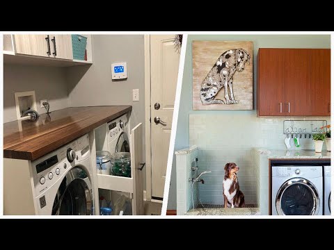 Video: 75 Laundry Room With A Stacked Washer/dryer And A Side-by-side Washer/dryer Design Ideas You'll ♡