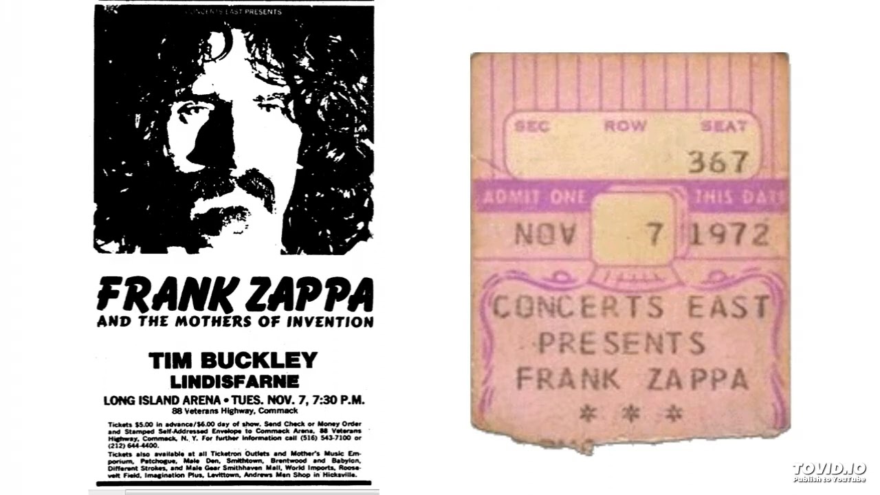 Frank Zappa/Petit Wazoo - America Drinks/Montana, Long Island Arena, Commack, NY, November 7, 1972
