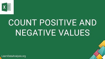 Count number of positive and negative values | MS Excel Tutorial
